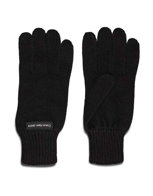 Calvin Klein - Gants en maille - Noir