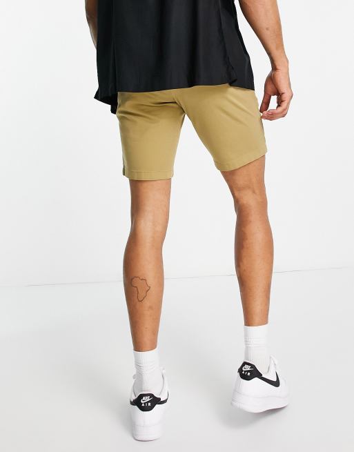 Calvin Klein garment dye belted chino shorts in vapour grey