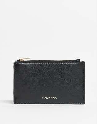 Calvin Klein - Geldbörse in Schwarz mit Logo und Reißverschluss