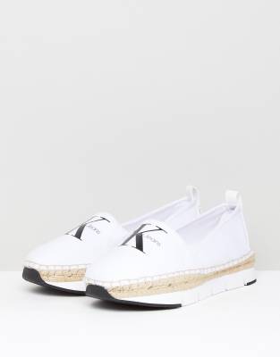 calvin klein espadrilles white