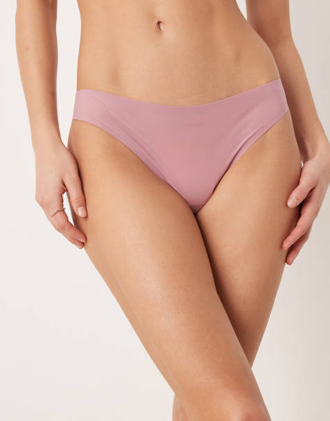 Calvin Klein - Gennemsigtige grålilla bikinitrusser i marquisette-stof - view 1