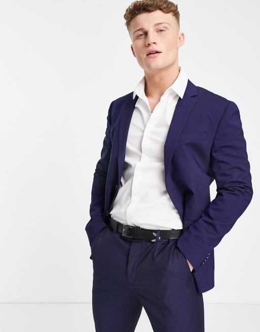 Calvin Klein - - Giacca da abito elasticizzata in lana