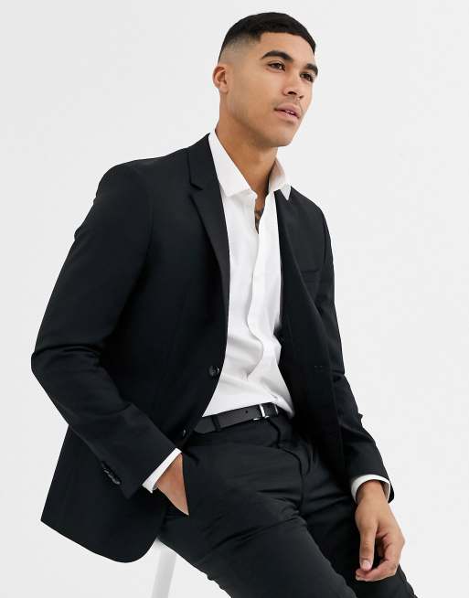 Calvin Klein - Abito elegante in lana nero, 2 di 2