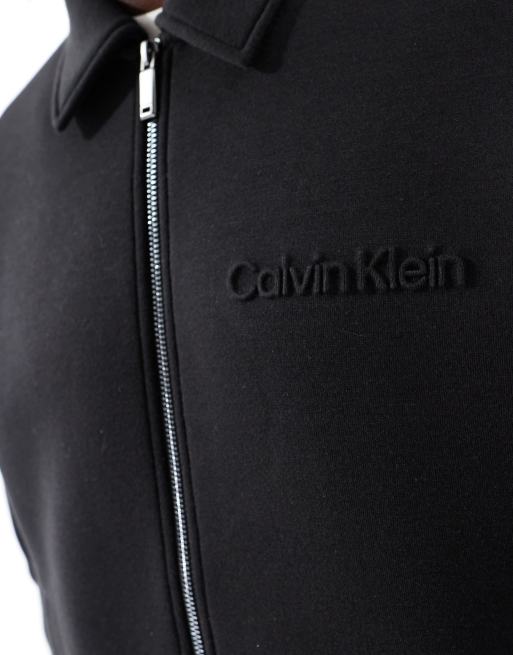 Calvin Klein - Giacca nera con zip e logo in rilievo, 3 di 4
