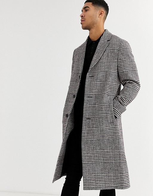 Calvin Klein glencheck long coat