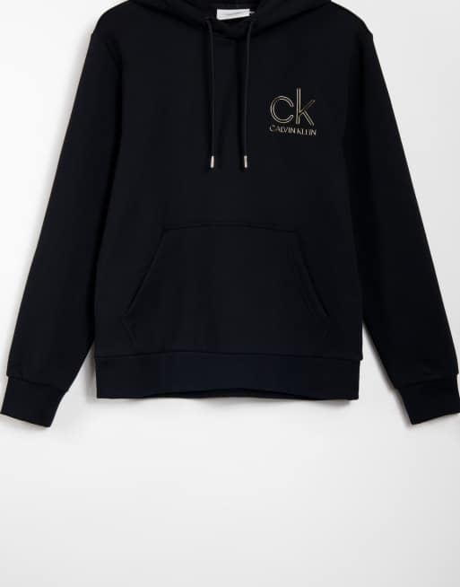 Calvin klein hoodie discount black and gold