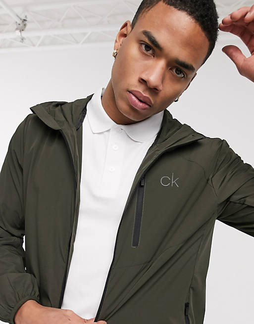 Calvin Klein Golf 24/7 ultralite jacket in khaki | ASOS