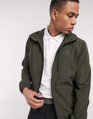 calvin klein golf ultra lite jacket in khaki