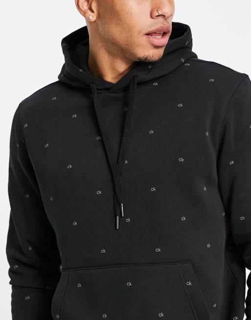 Calvin klein all over print clearance hoodie