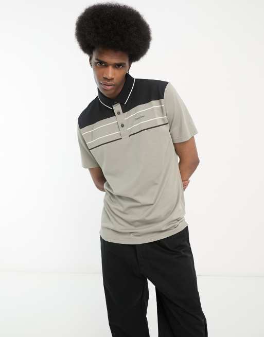 Calvin Klein Golf - Blackwater - Poloshirt met strepen op de borst in groen