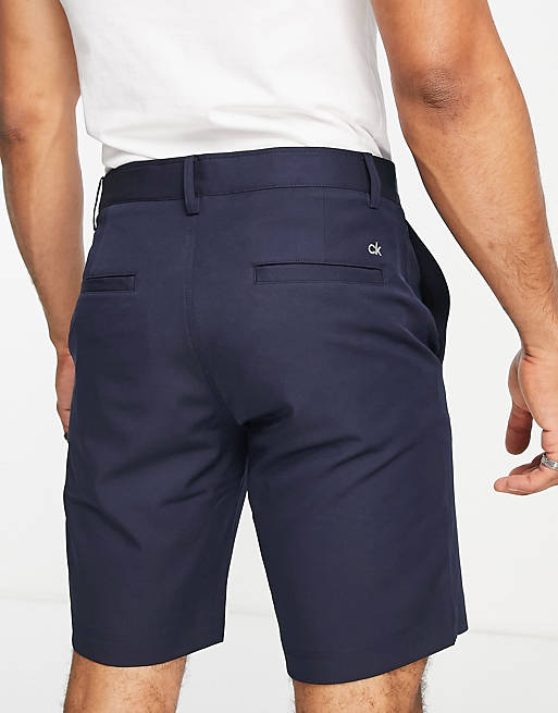 Calvin Klein Golf Bullet regular fit stretch shorts in navy | ASOS