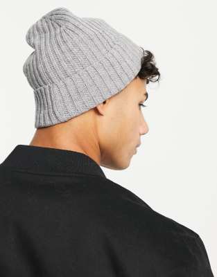 chunky grey beanie