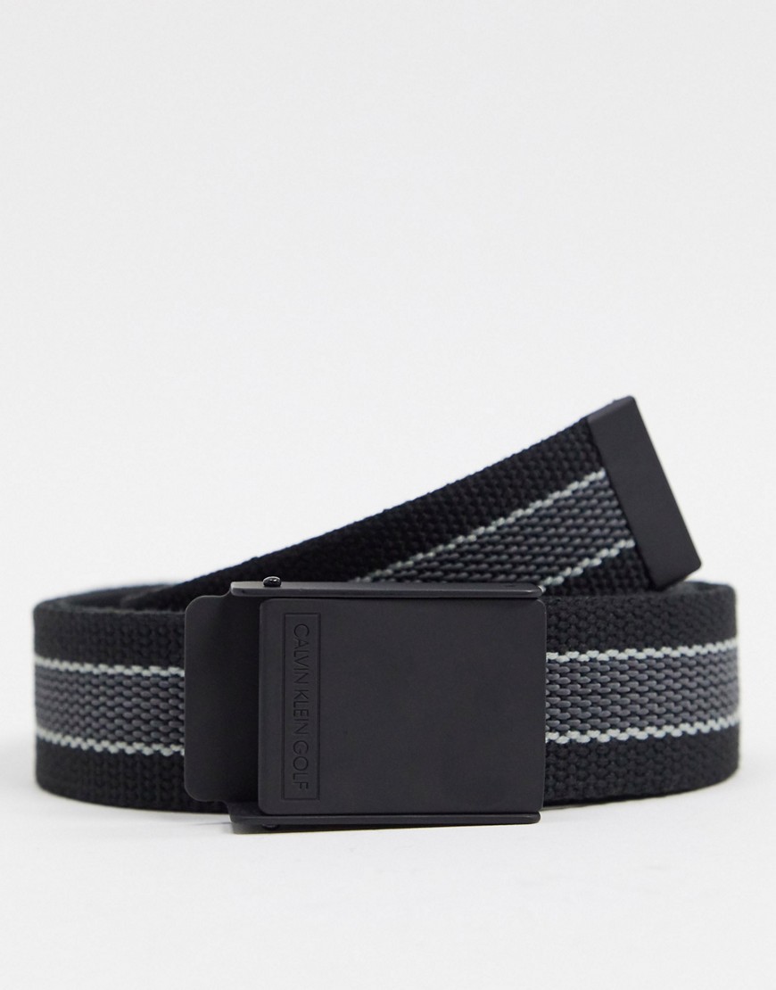 Calvin Klein Golf - Cintura in tessuto nera-Nero