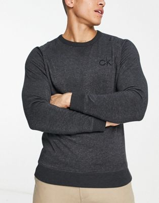Calvin Klein Golf Columbia crew neck sweatshirt in charcoal marl