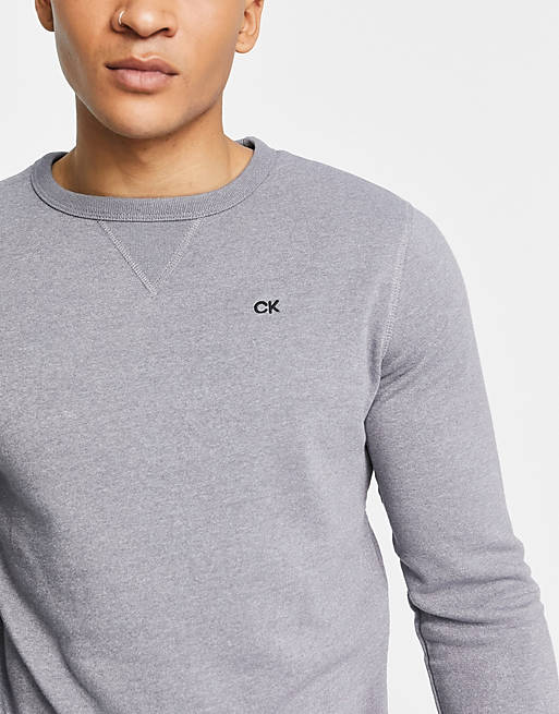 Calvin Klein Golf Columbia crew neck sweatshirt in grey | ASOS