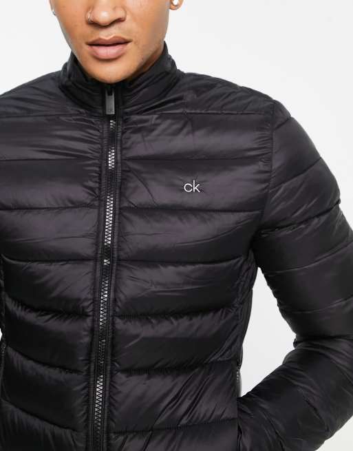 Calvin Klein Golf Conductor Wattierte schwarze Jacke exklusiv bei ASOS