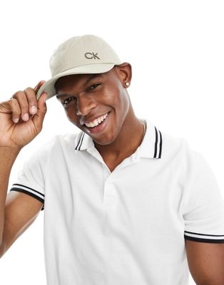 Calvin Klein Golf cotton twill cap in sand