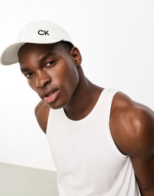 Calvin Klein Golf cotton twill cap in white