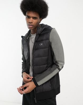 Calvin Klein Golf Dynamo padded hooded jacket in black