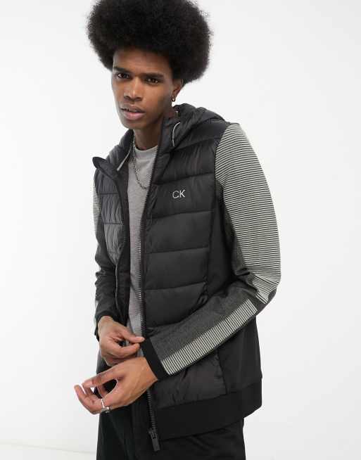 Calvin Klein Golf Dynamo padded hooded jacket in black ASOS