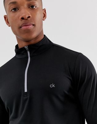 Calvin Klein Golf Harlem half zip in black