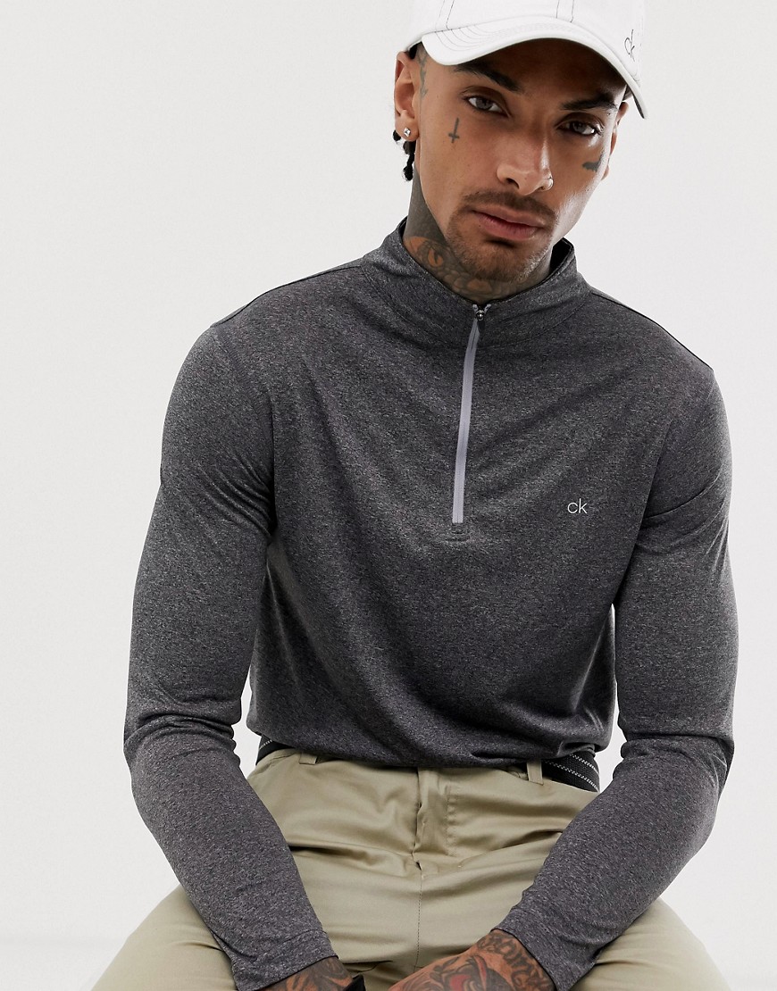 Calvin Klein Golf - Harlem - Maglia con zip corta-Grigio