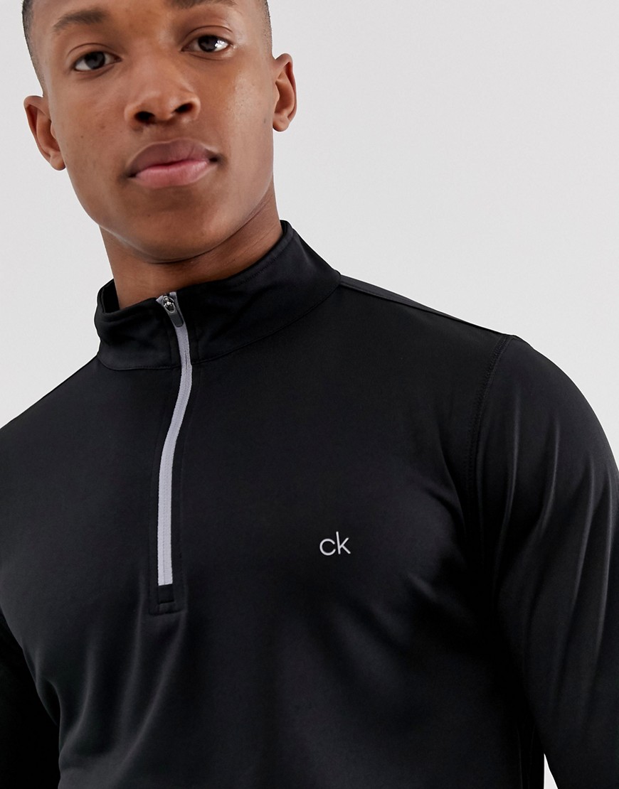 Calvin Klein Golf - Harlem - Sweatshirt met korte rits in zwart