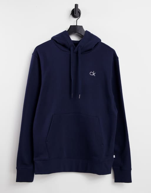 Calvin Klein Golf - Hættetrøje med logo i marineblå