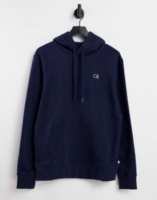 Calvin Klein Golf – Kapuzenpullover mit Logo in Marineblau