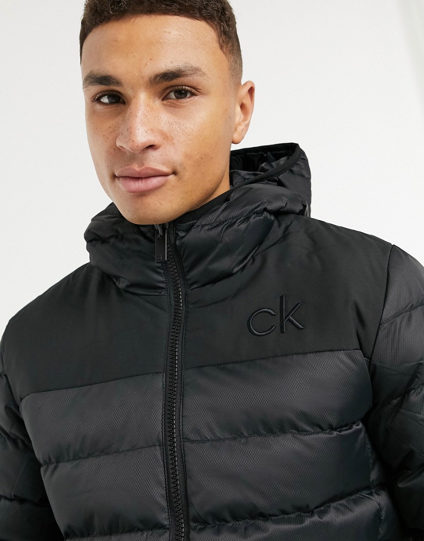 Calvin Klein Golf Lassen padded jacket in black