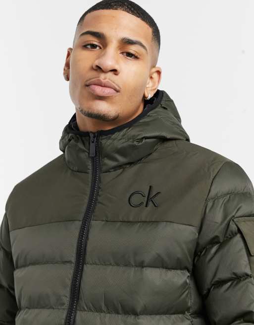 Calvin klein khaki jacket new arrivals