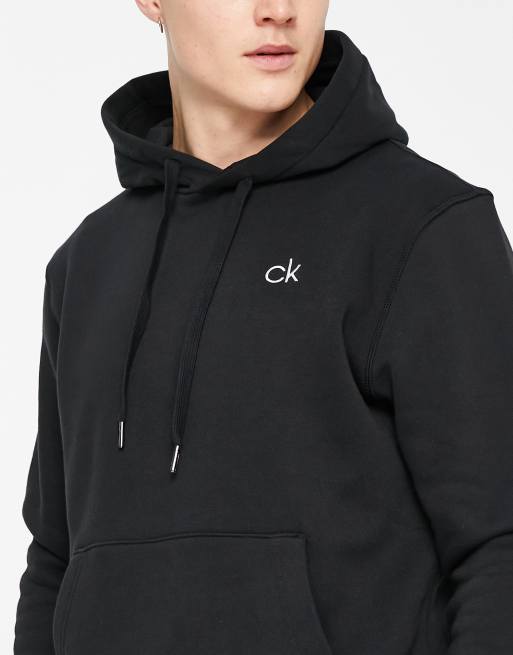 Calvin Klein Golf logo hoodie in black, 3 of 4