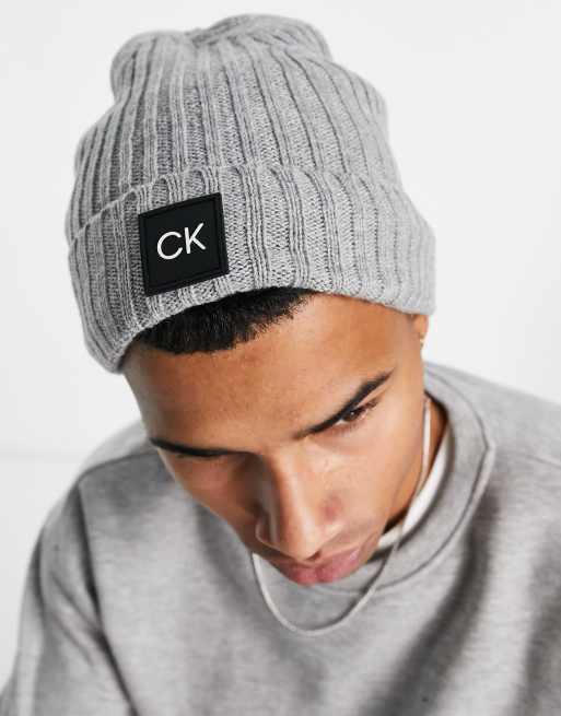 Calvin klein beanie discount grey