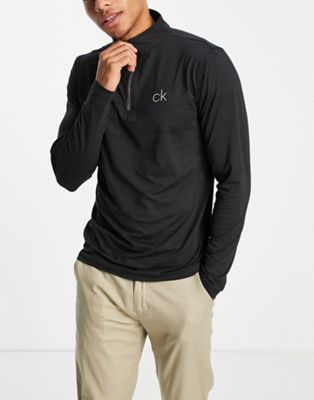Calvin Klein Golf Newport 1/4 zip sweat in black