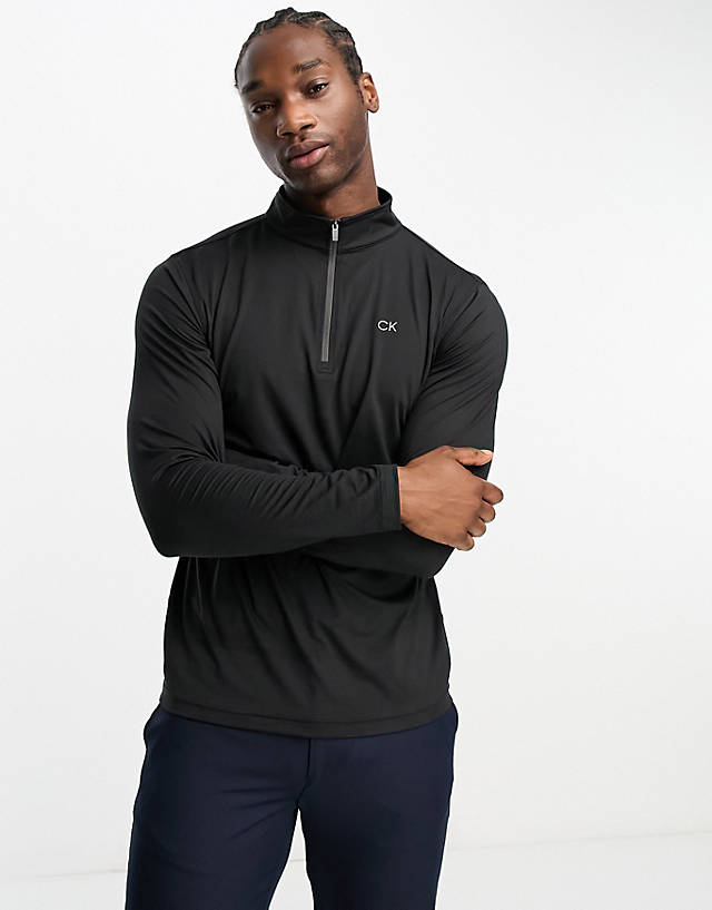 Calvin Klein Golf - newport 1/4 zip sweat in black