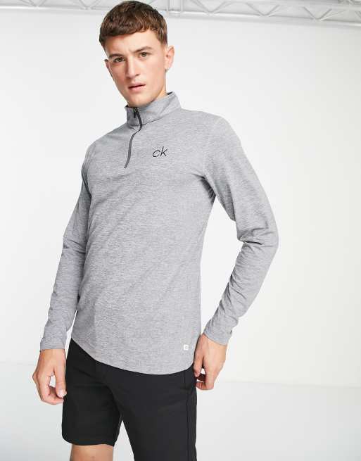 Calvin Klein Golf - Newport - Felpa con zip corta grigia, 3 di 4