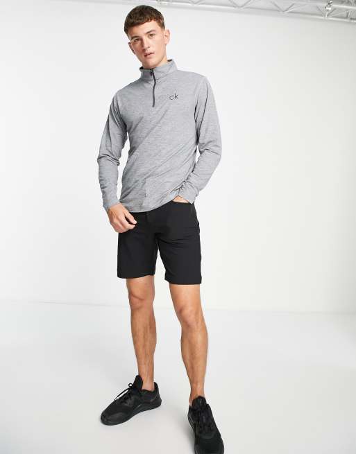 Calvin Klein Golf - Newport - Felpa con zip corta grigia, 4 di 4
