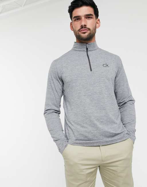 Calvin Klein Golf – Newport – Grå topp med dragkedja i halsen, 3 av 4