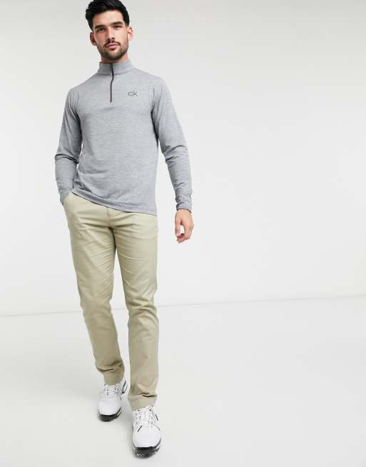 Calvin Klein Golf – Newport – Grå topp med dragkedja i halsen, 4 av 4