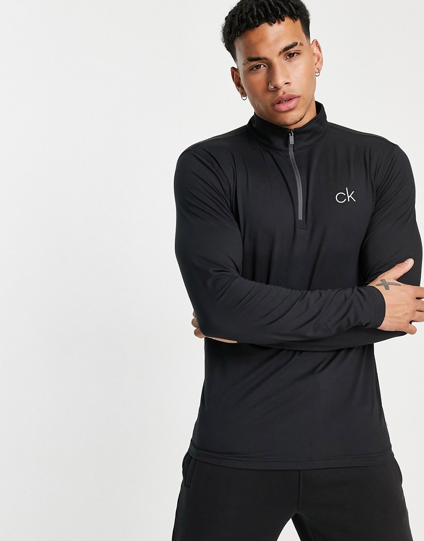 Calvin Klein Golf Newport half zip sweatshirt in black