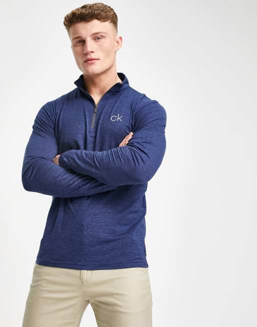 Calvin Klein Golf Newport half zip top in navy