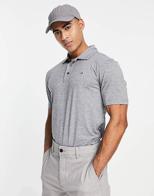 Calvin Klein Golf Newport polo shirt in grey | ASOS
