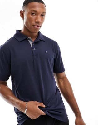 Calvin Klein Golf Newport polo shirt in navy | ASOS