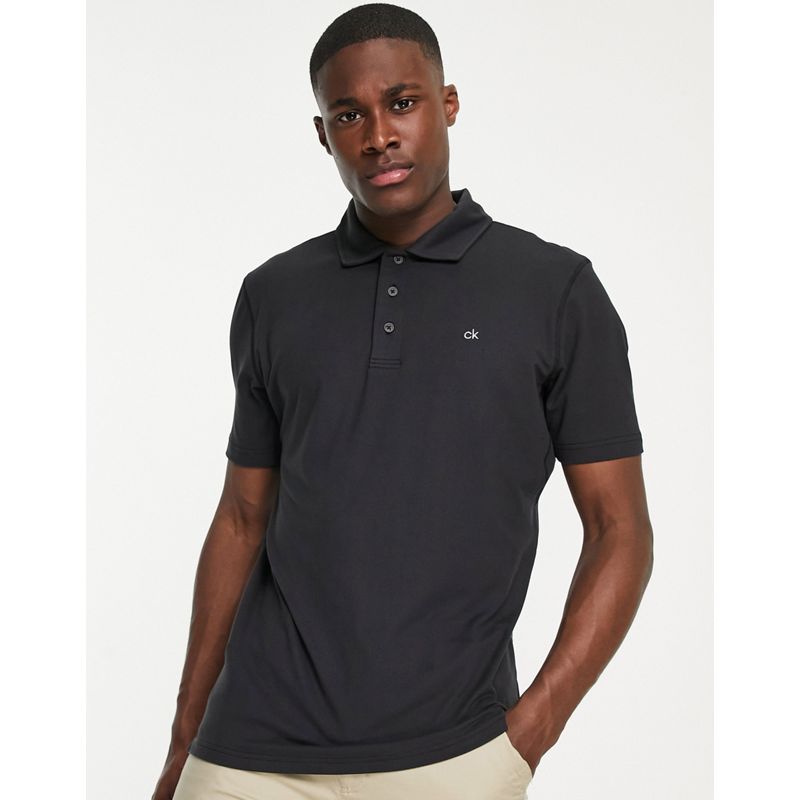 Calvin Klein Golf – Newport – Polohemd in Schwarz