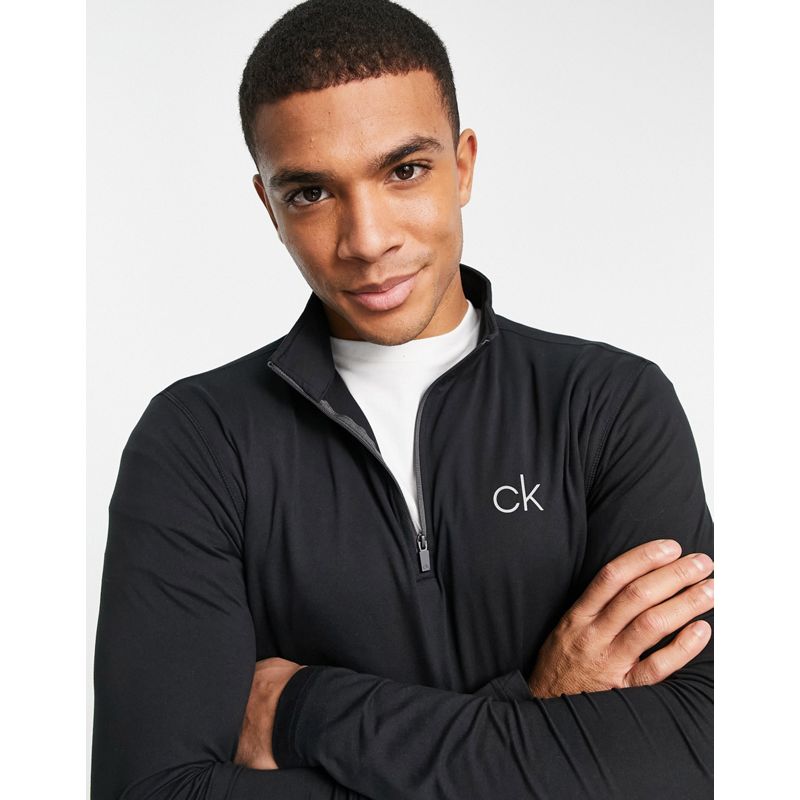 Activewear kjlwo Calvin Klein Golf - Newport - Top con zip corta nero