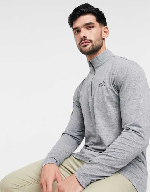 Calvin Klein Golf - Newport - Top met korte rits in grijs