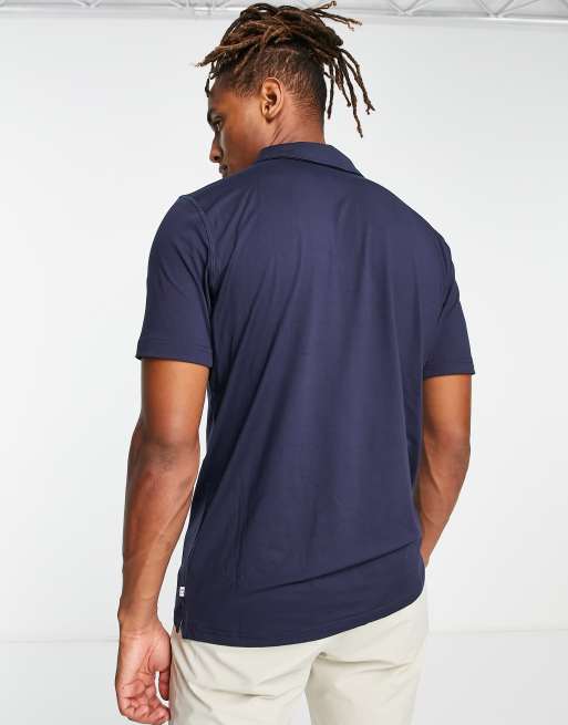 Calvin Klein Golf - Poloshirt in marineblauw en citrus, 2 van 4