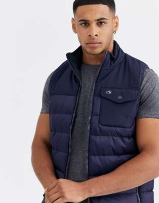 calvin klein navy vest