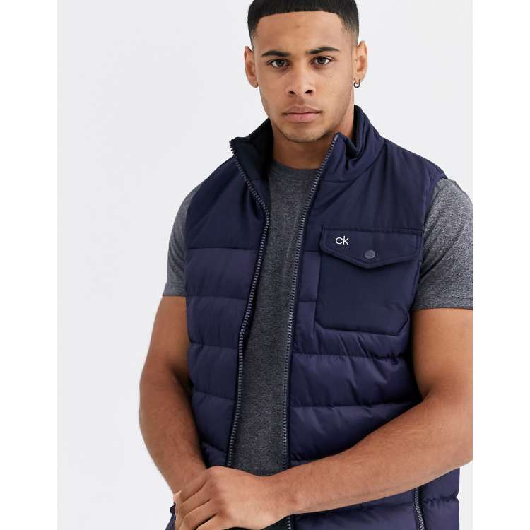 Calvin Klein Golf portside vest in navy