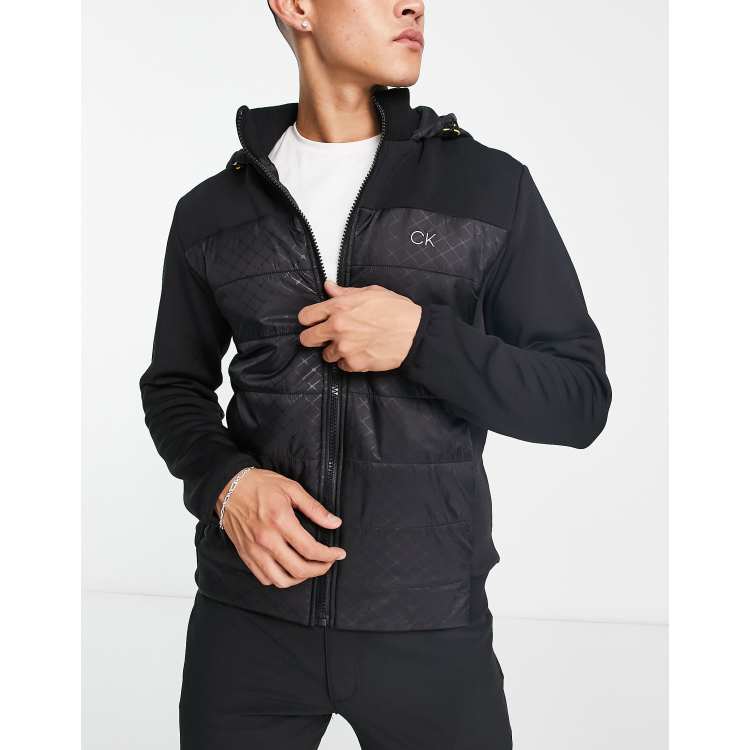 Tahiti schedel kruising Calvin Klein Golf Raymond hybrid padded jacket in black | ASOS